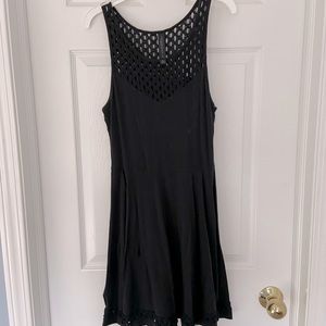 Black mesh top dress